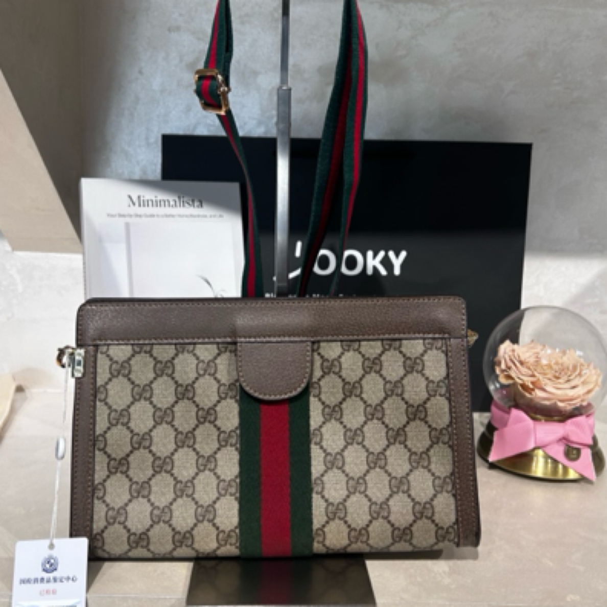95新 GUCCI/古驰 古驰/gucci 塞尔维亚 洗漱时尚夹子经典单肩包