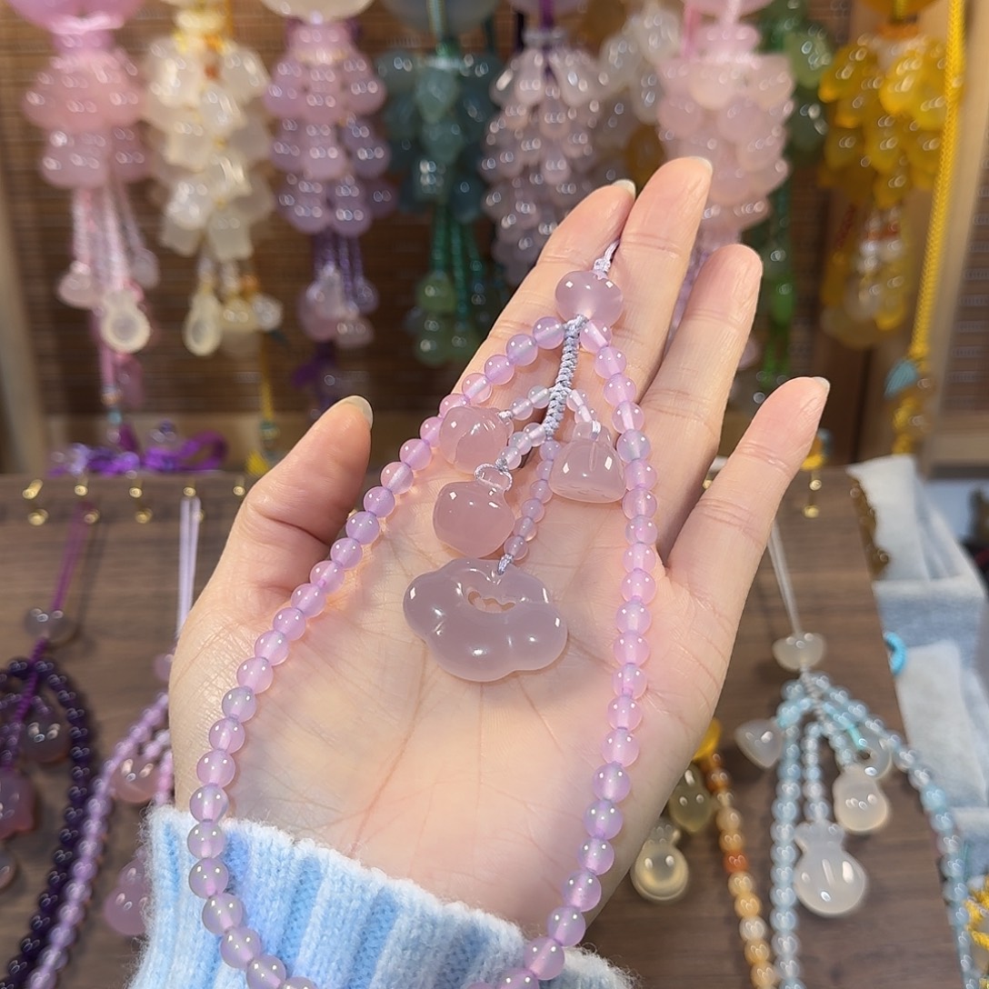 独***忆玛瑙/玉髓未镶嵌手机挂件