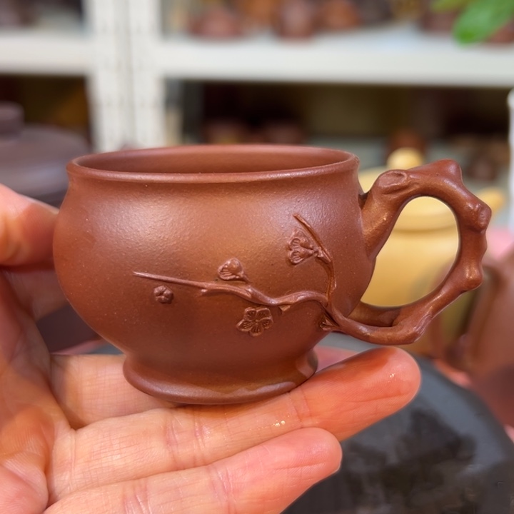 紫砂茶壶贴画杯子100cc
