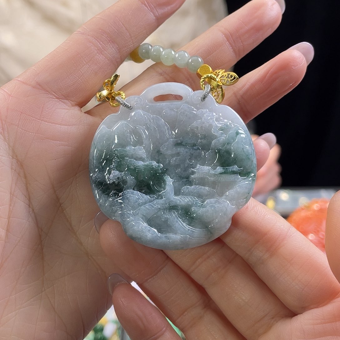 翡翠颈饰未镶嵌代编织