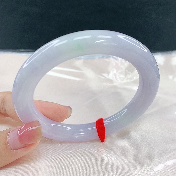 翡翠未镶嵌手镯圈56，04195