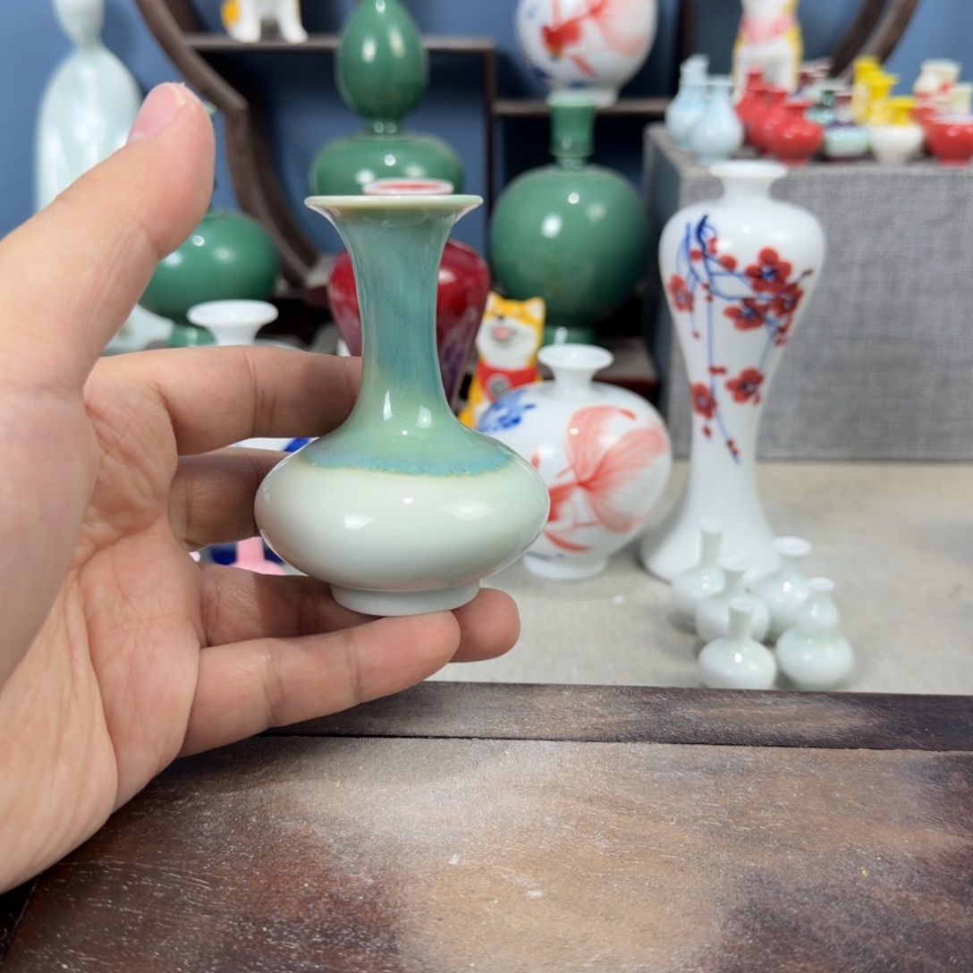陶瓷手工小花器摆件