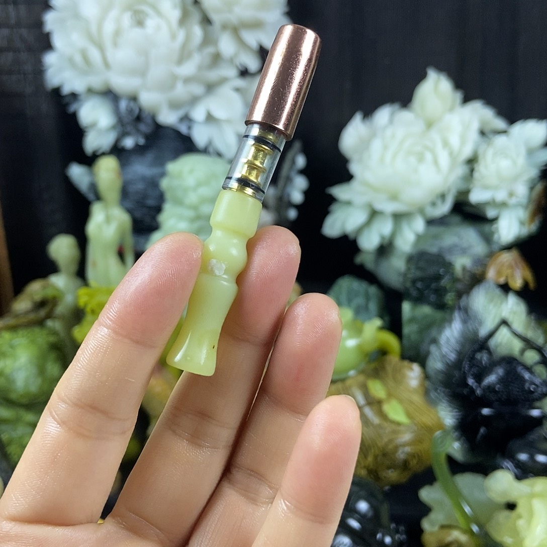 蛇纹石玉合金手把