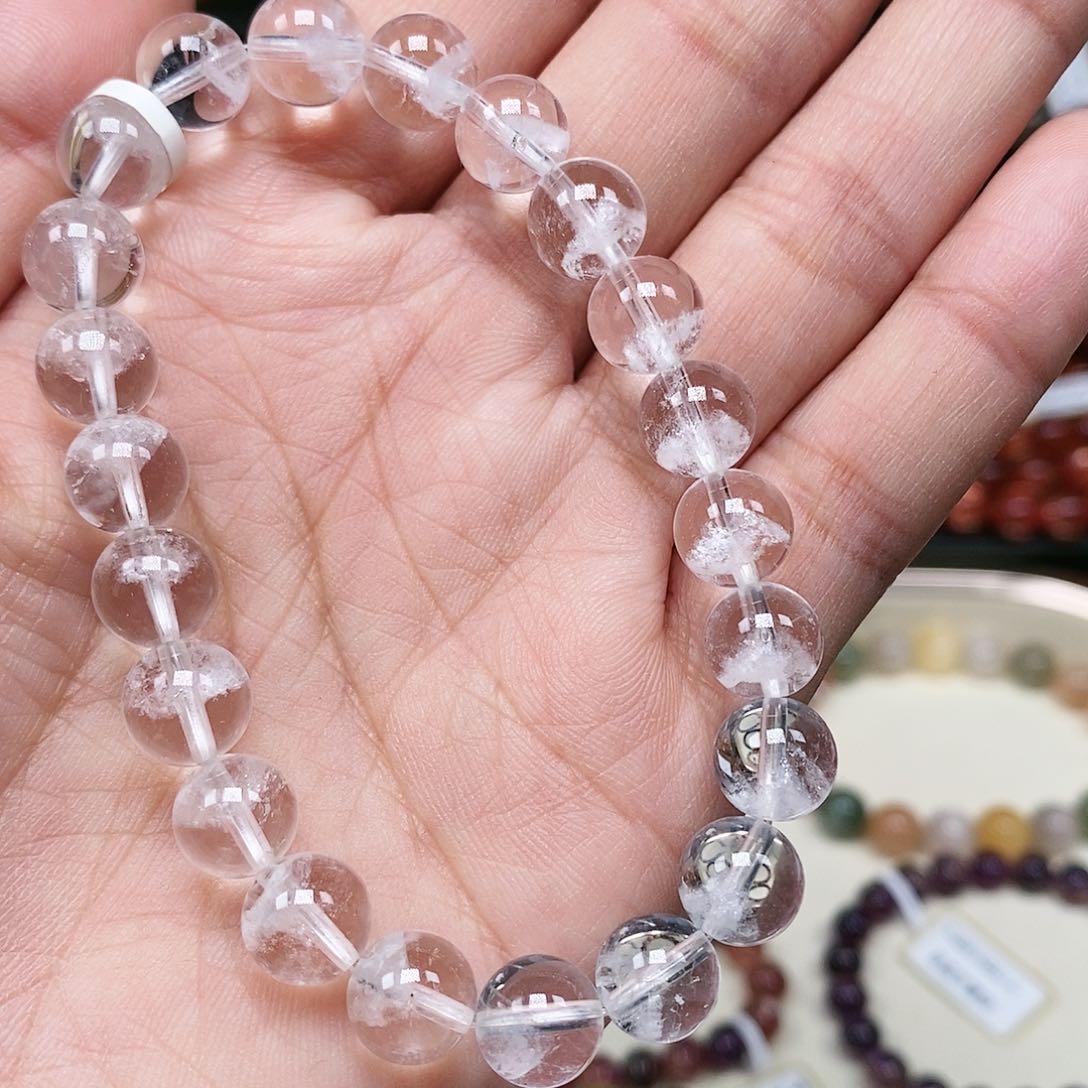 水晶手串未镶嵌白幽灵