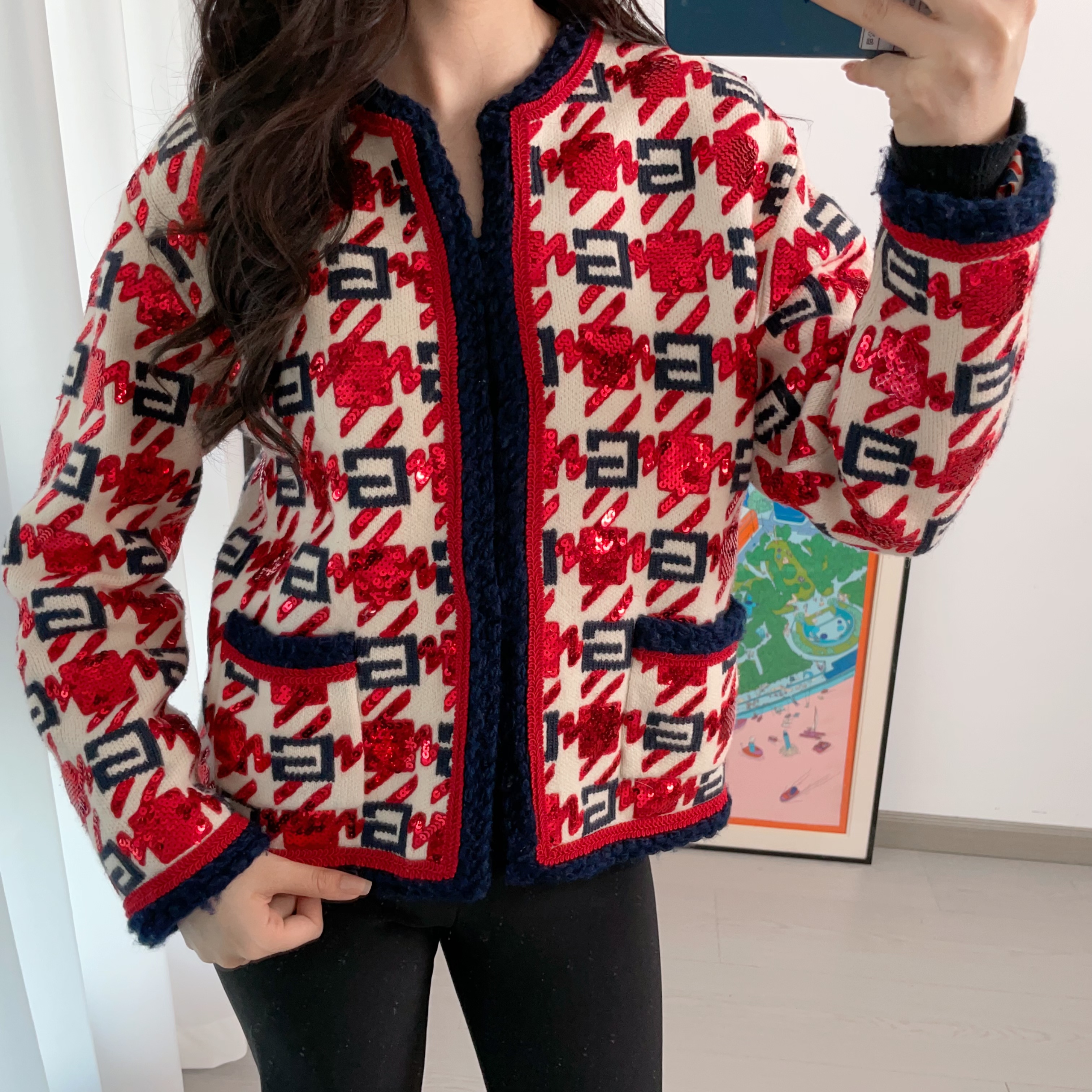 95新 GUCCI/古驰 毛衣开衫M码/251101CFXHL03