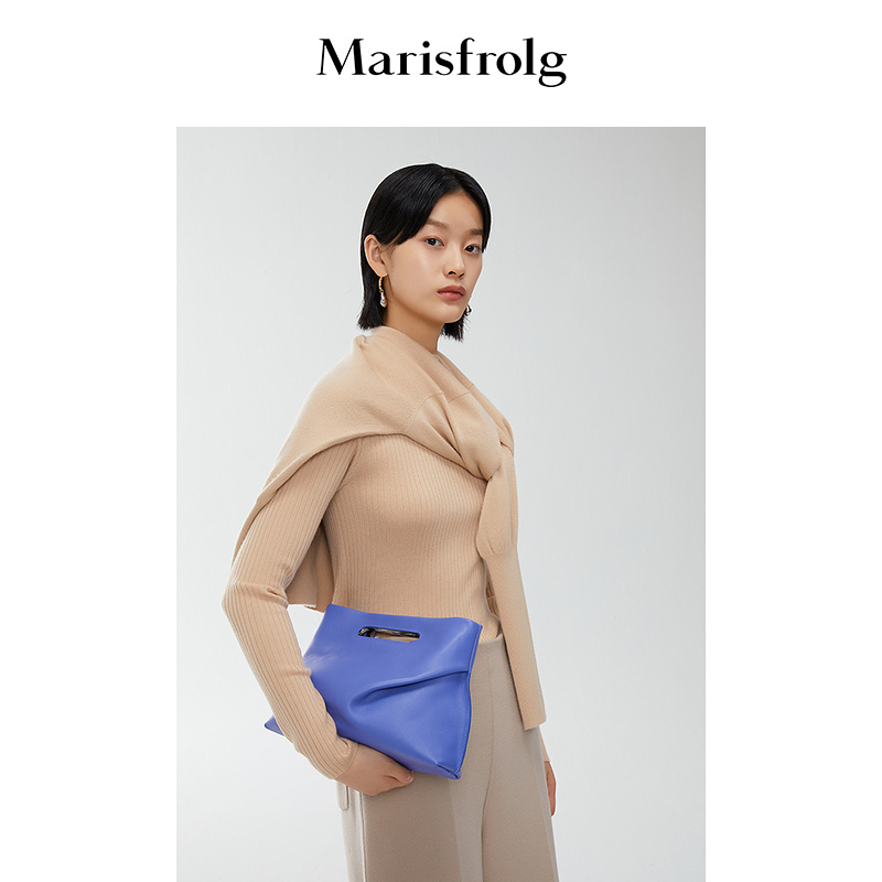 【商场同款新品】Marisfrolg/玛丝菲尔时尚休闲纯色针织衫A1BW1905M