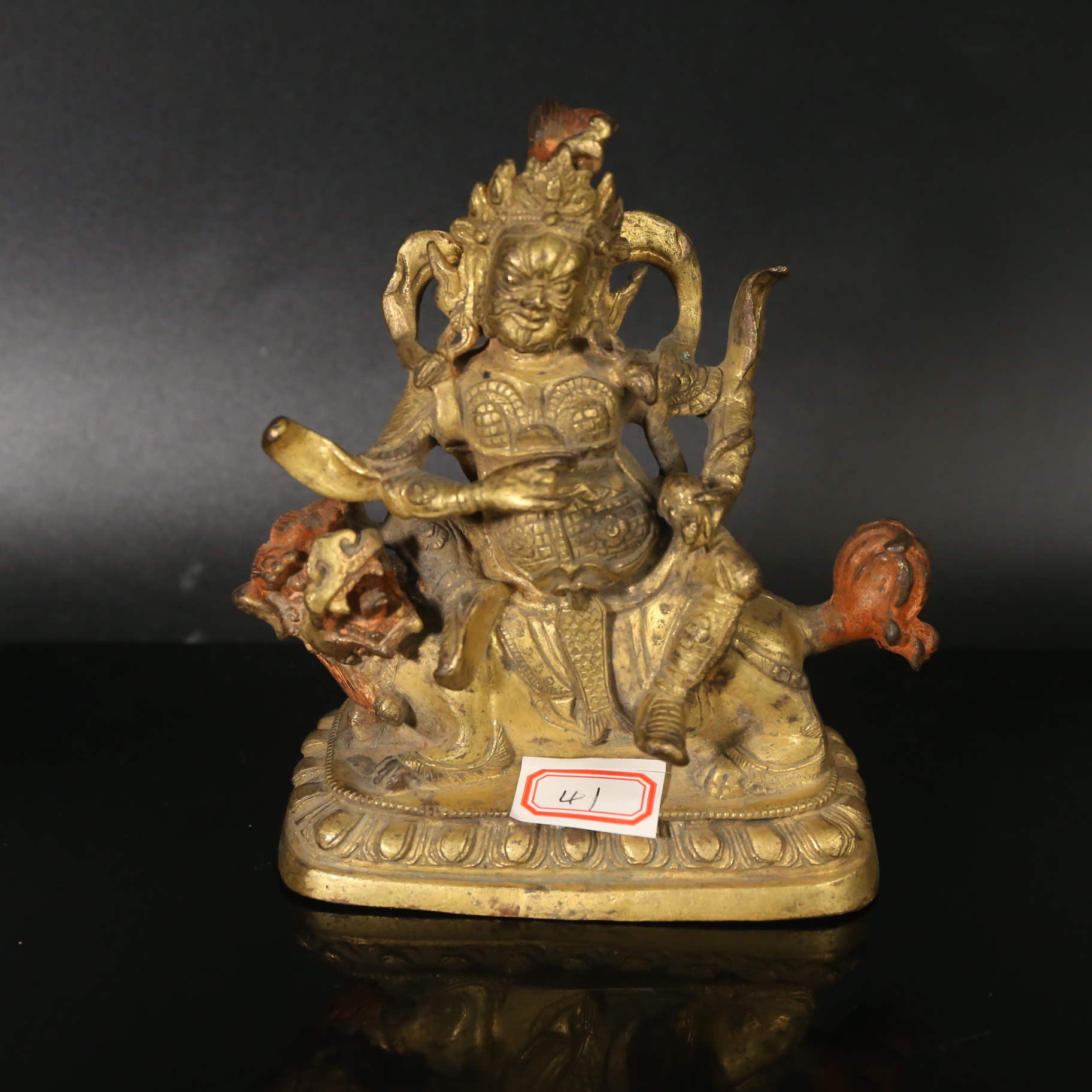 十九世纪黄财神像【文物宝库】AXD2512162018