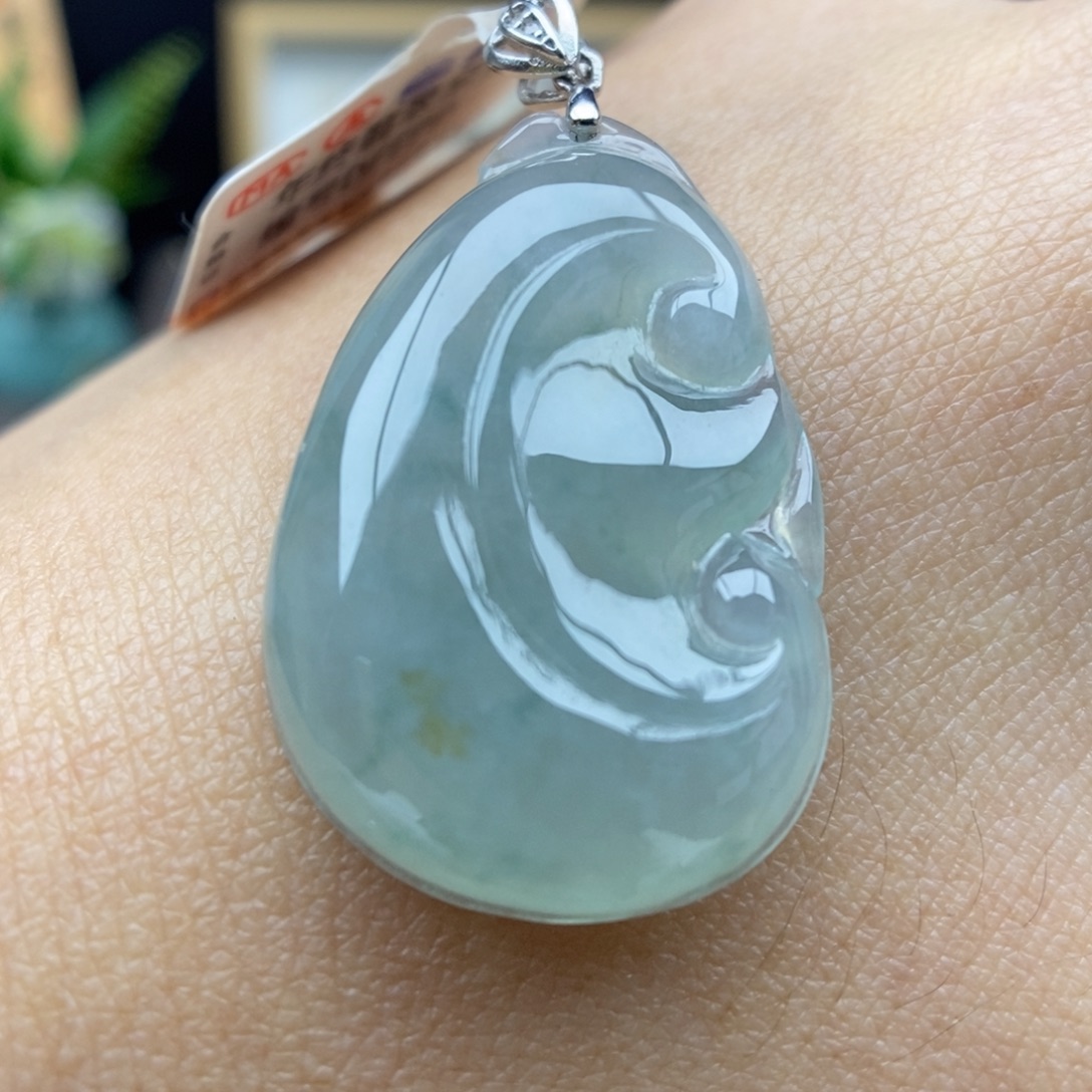 翡翠银S925镶嵌颈饰吊坠59