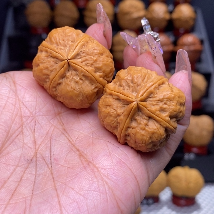 文玩核桃把件方印四棱53号