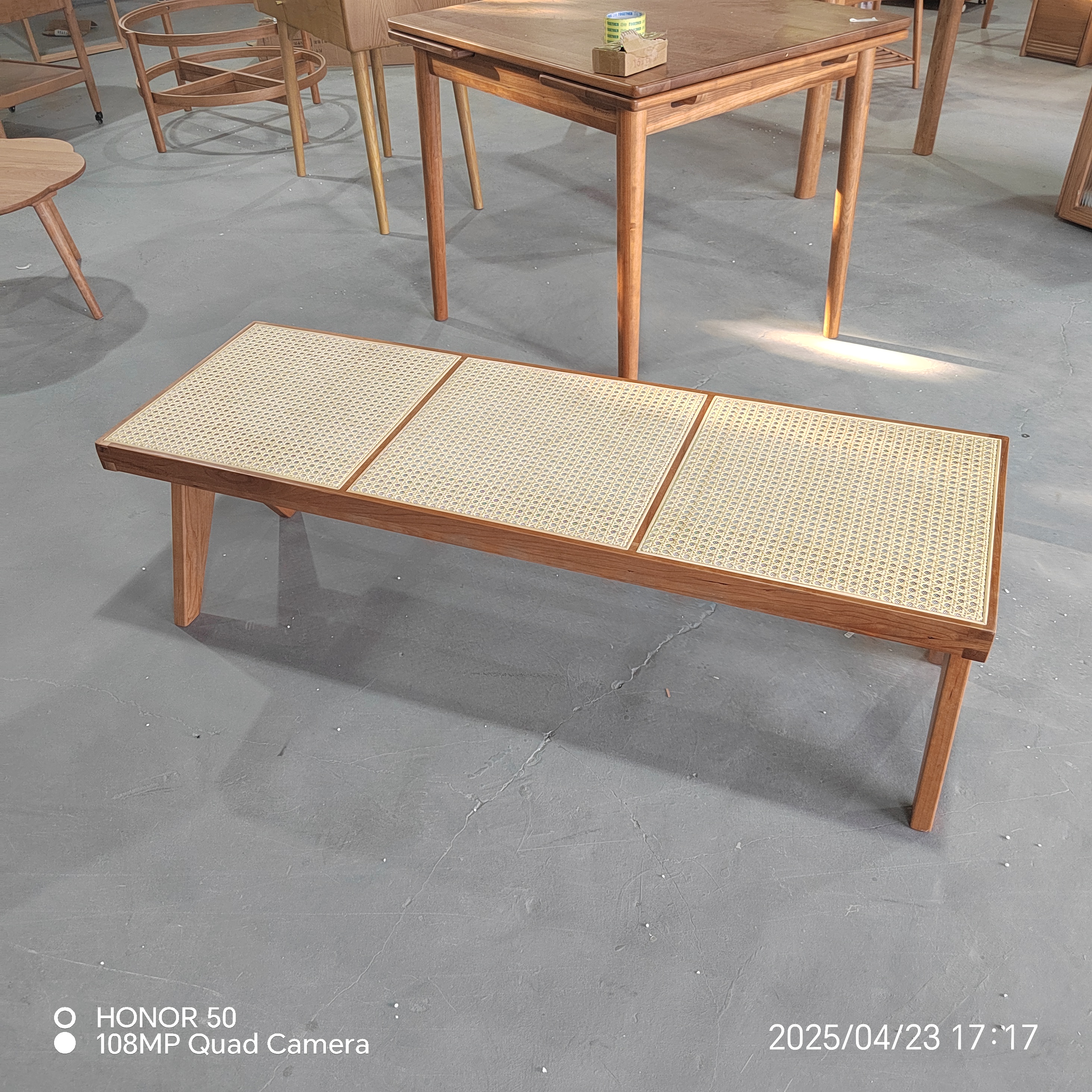 瑕疵无售后 135*45*42藤编长凳