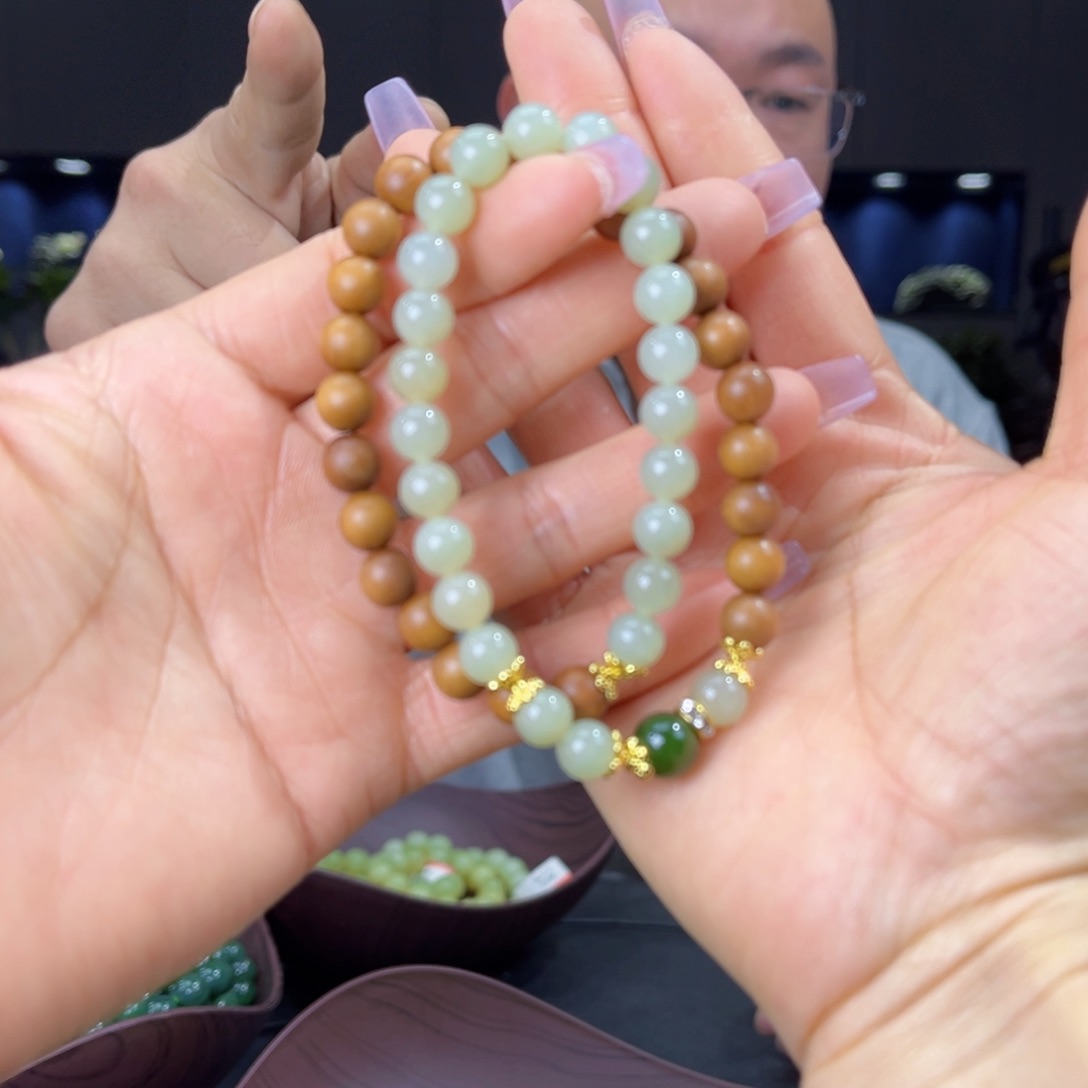 未镶嵌手串和田玉天然和田玉新疆且末料8