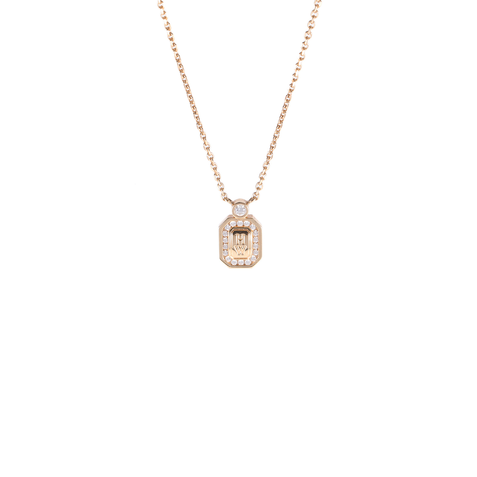 99新 Harry Winston/海瑞温斯顿 【柳柳活动】玫瑰金 HW项链 小号