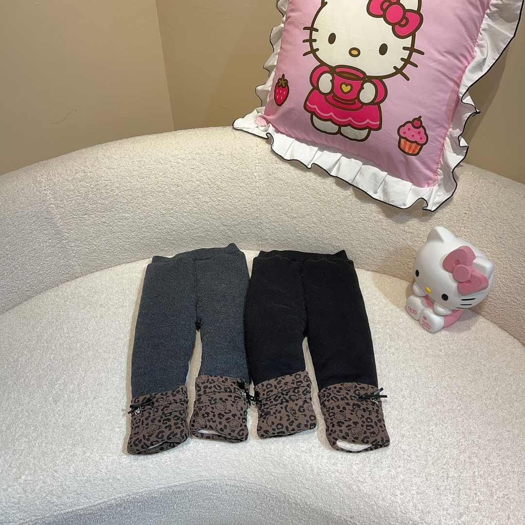 摩卡泡泡公主-【303豹纹】羊毛蚕丝特厚打底棉裤