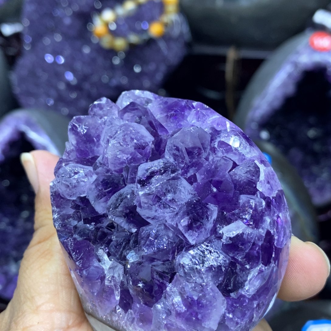 紫晶摆件未镶嵌小小