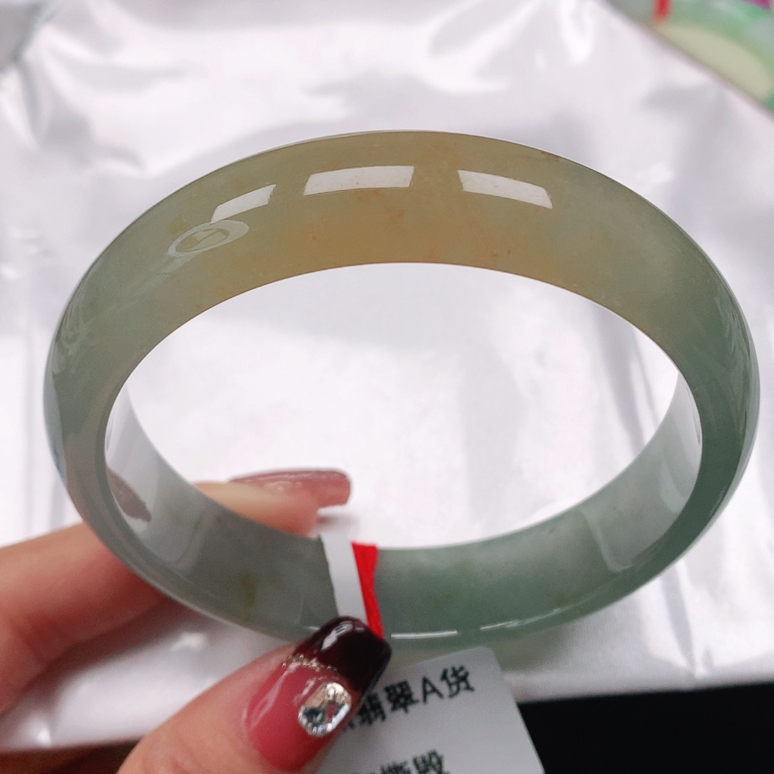 翡翠手镯未镶嵌天然翡翠手镯58