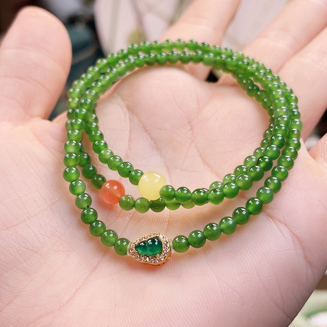 和田玉手链未镶嵌4