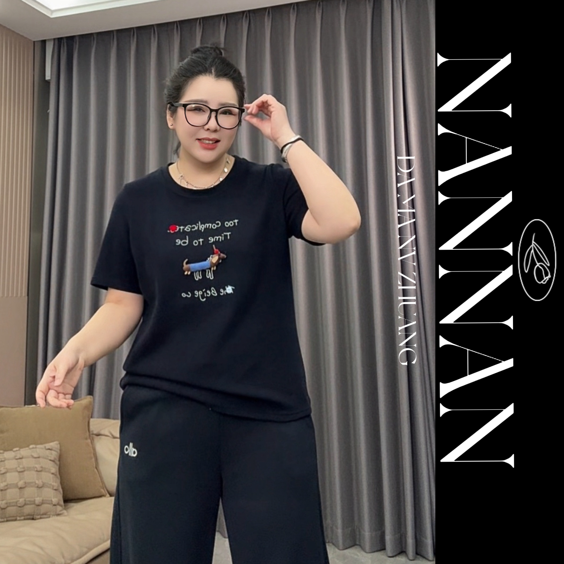 【楠楠推荐】德绒圆领立体小狗短袖卡通百搭T恤C8275