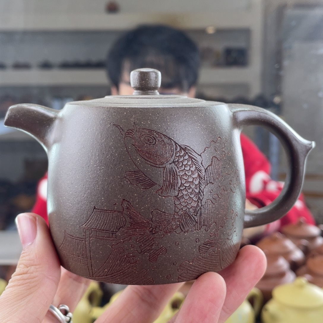 茶壶紫砂200cc青段茶壶