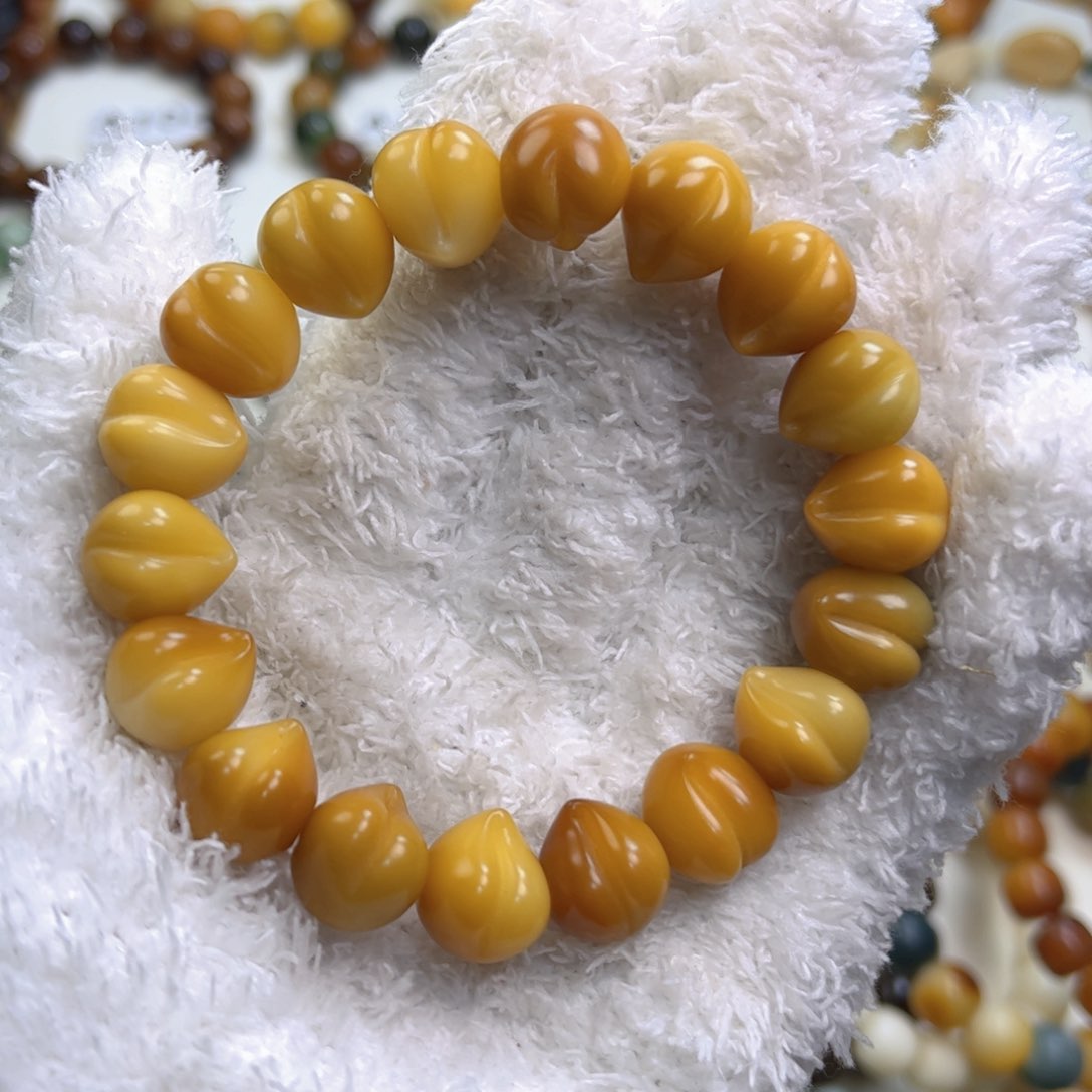 菩提根/象牙果手串黄桃罐头