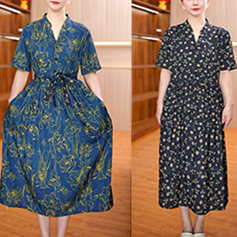 1911-42新款夏季女士双面穿连衣裙