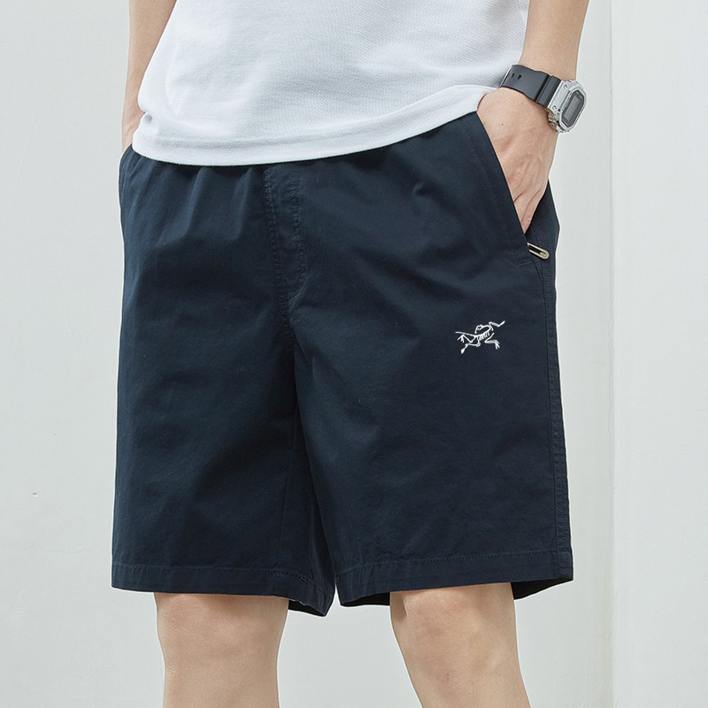 特价始祖刺绣鸟夏季男士纯棉短裤纯色五分裤青年直筒运动休闲裤