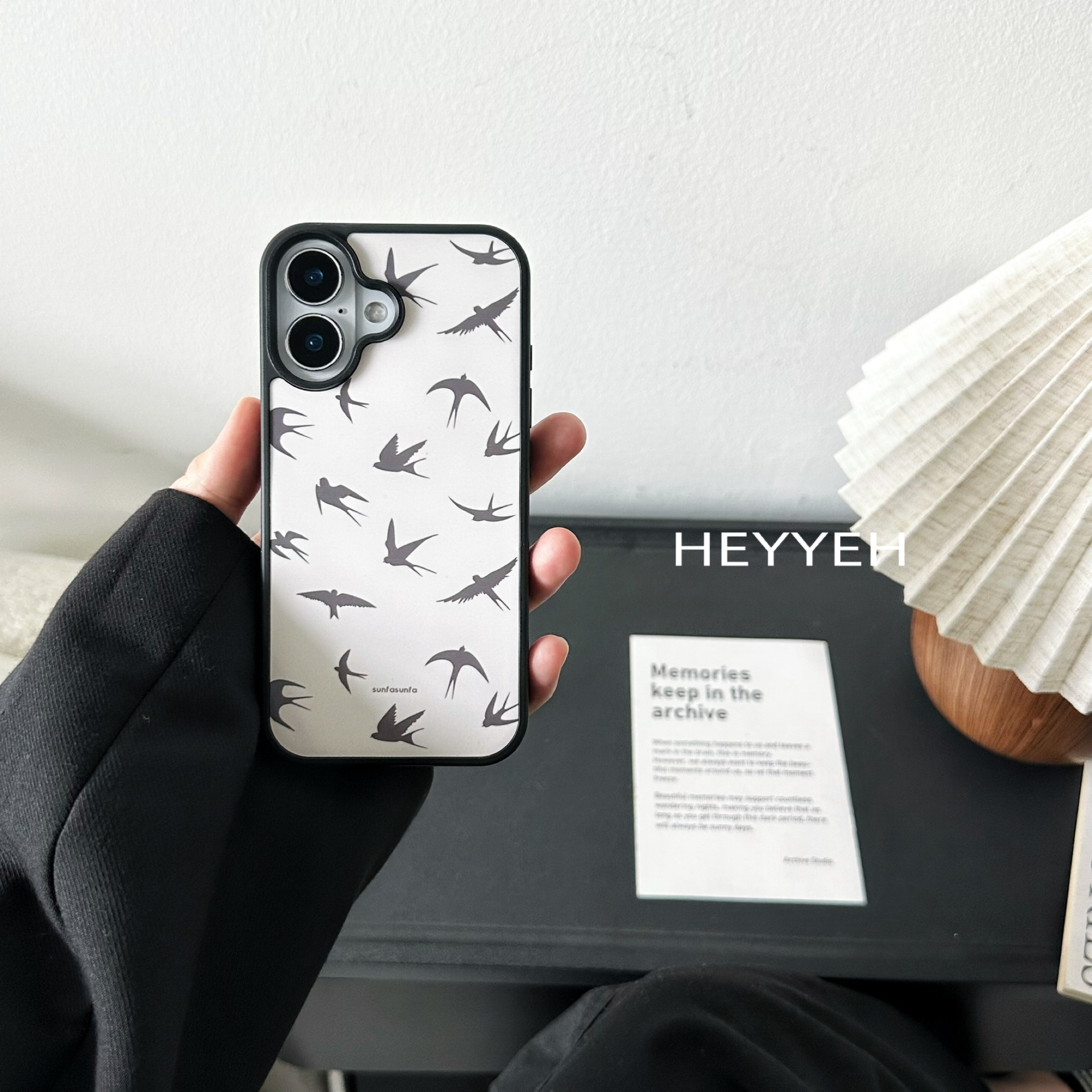 复古新中式满屏燕子iPhone16pro max适用苹果15手机壳14防摔13