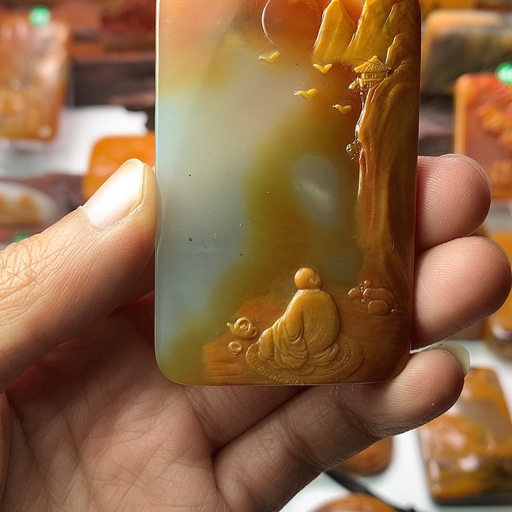 石英质玉（黄龙玉）未镶嵌手玩