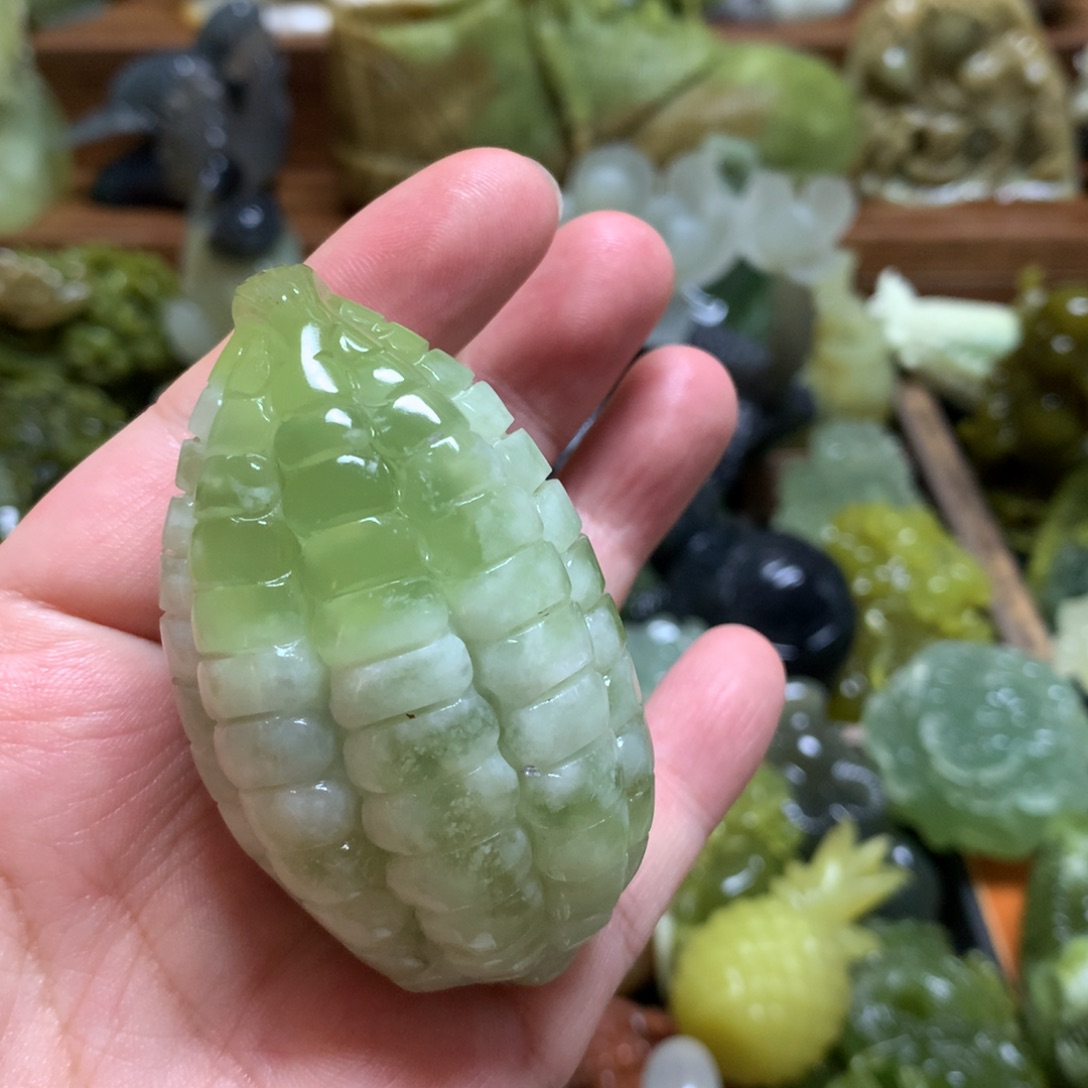 岫玉未镶嵌手把手把