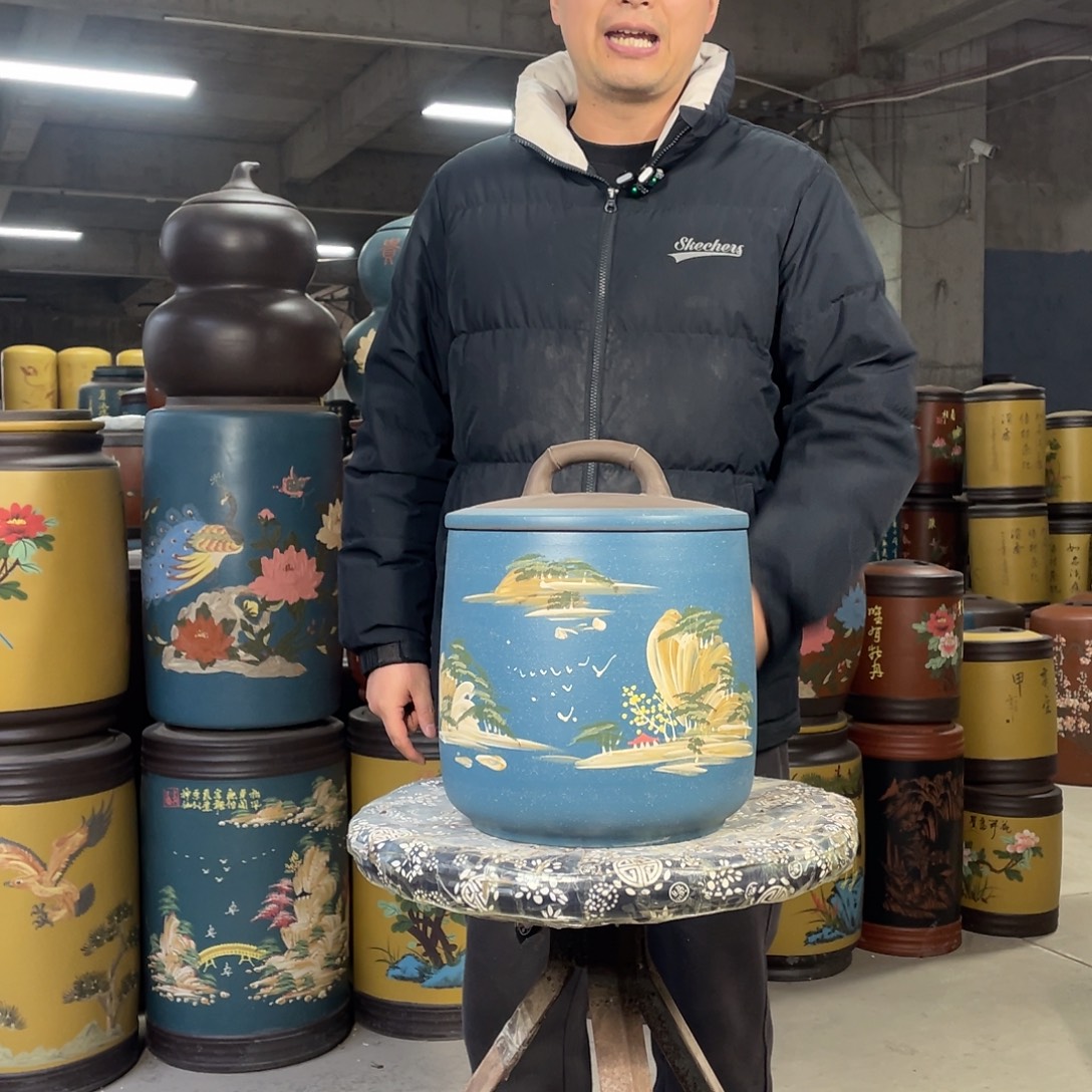 宜兴原矿紫砂茶叶罐