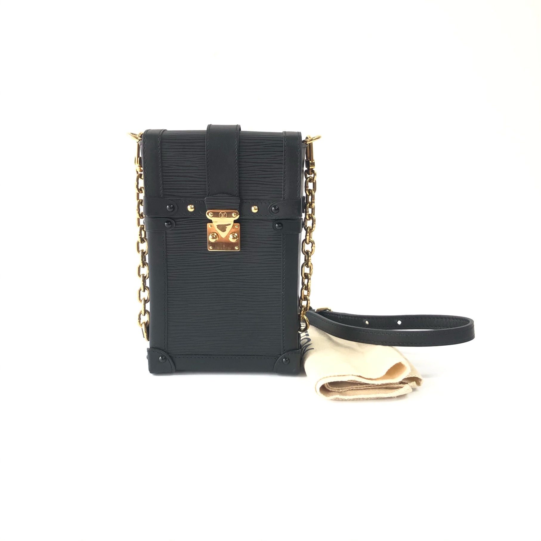 95新 LV 安洁利严选 LV黑金盒子单肩包 WHZ502011