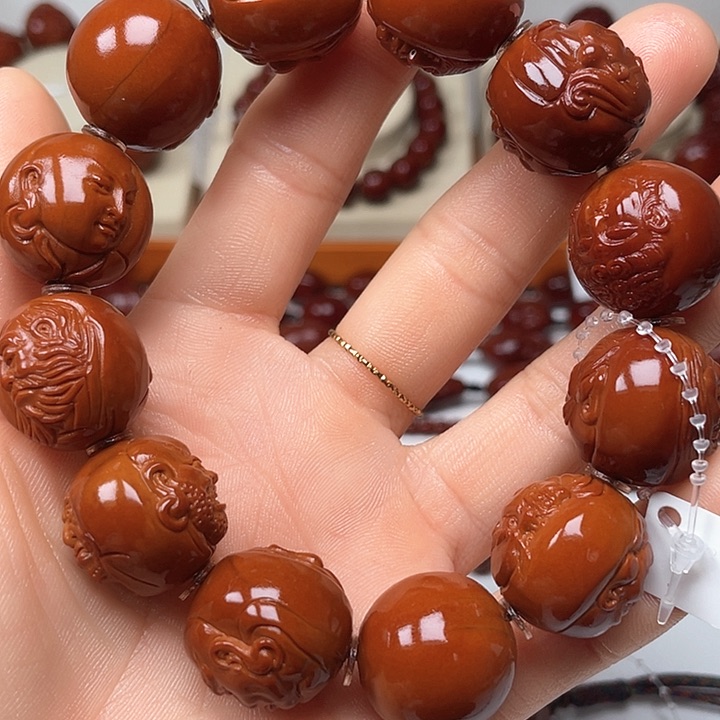 橄榄核手串@****?十八罗汉