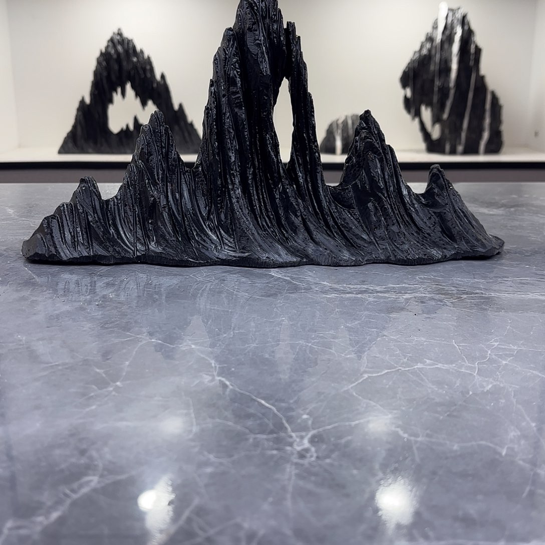 哎***！石材灵璧石山峰雕刻摆件