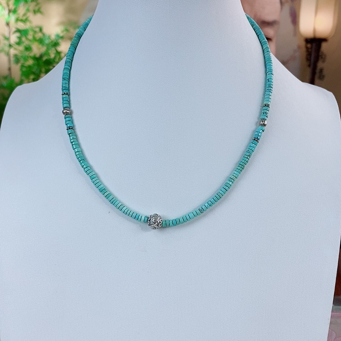 银S925镶嵌绿松石珠宝奇石