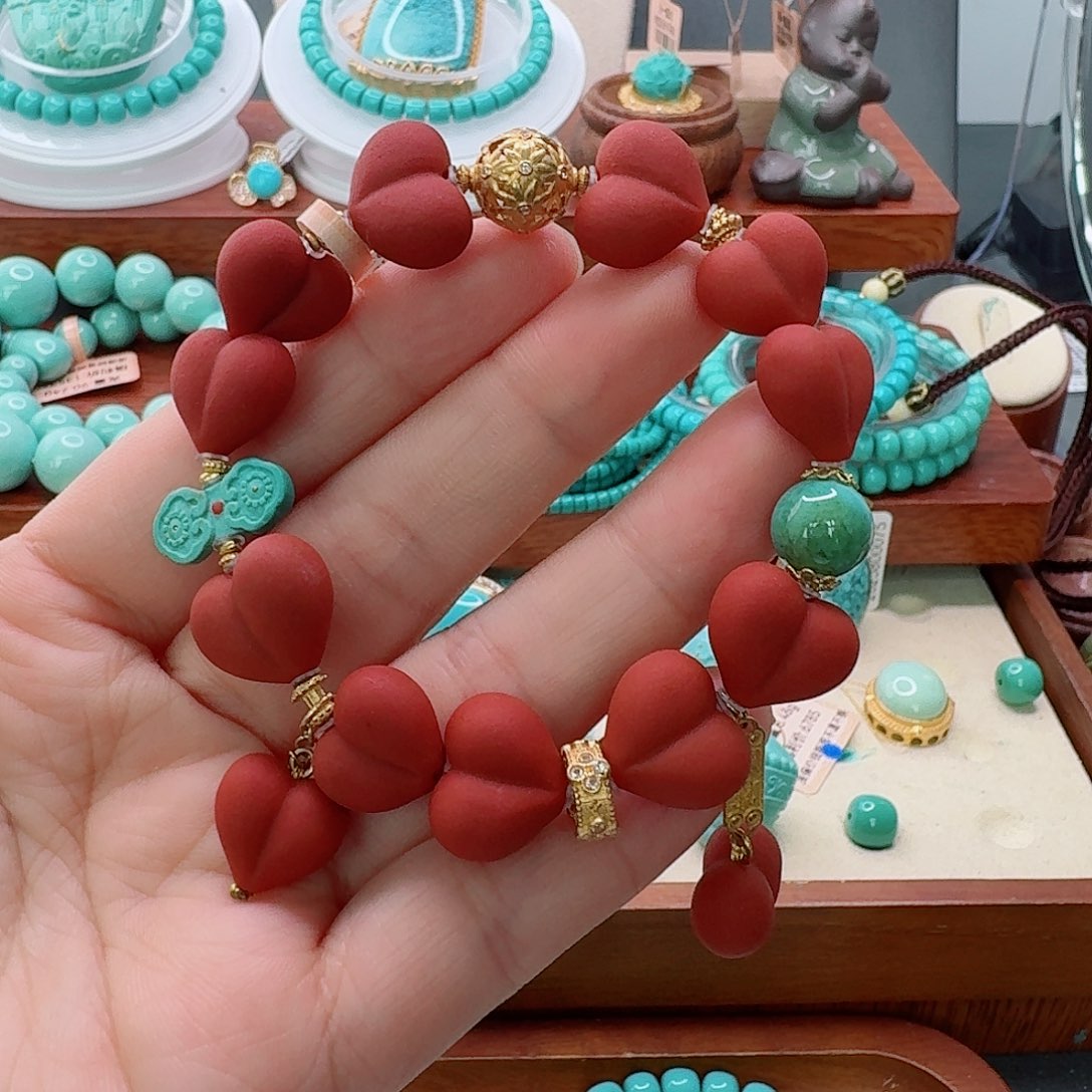 绿松石18K金镶嵌珠宝半成品