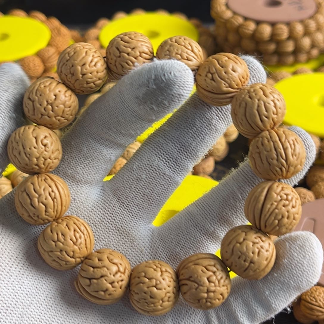 文玩核桃手串天**方肉纹元宝桃核