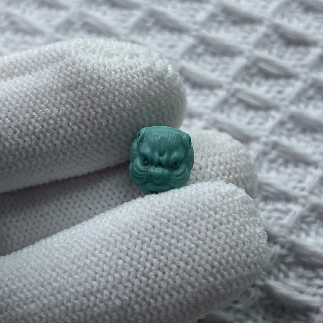 原矿绿松石吞金兽8尺寸
