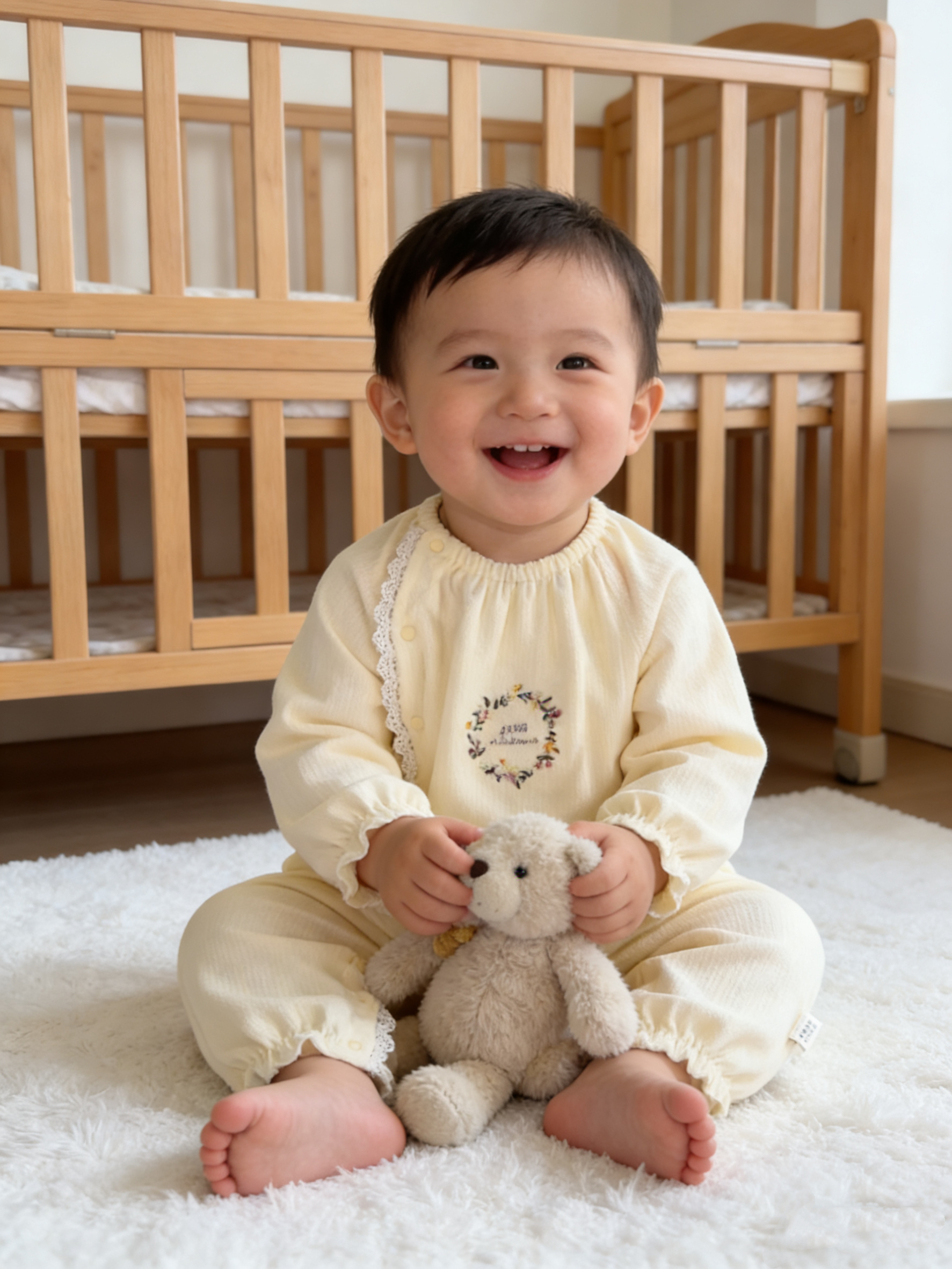 （胖米家）婴幼儿早春新款舒绒连体哈衣