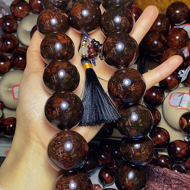 黄花梨/降香黄檀手串/手链成*紫油梨油性好好看