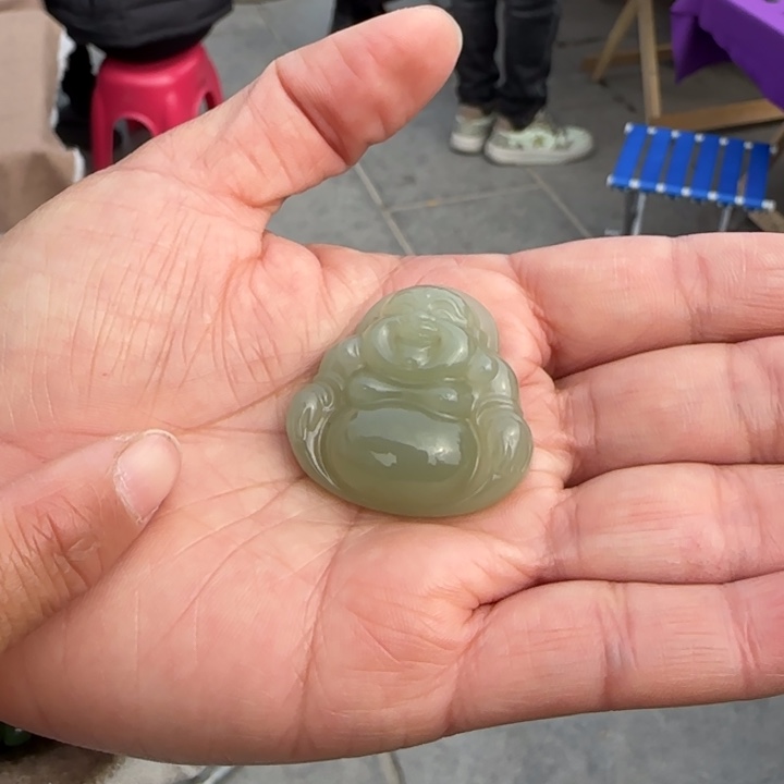 和田玉颈饰未镶嵌高货高冰高透佛公