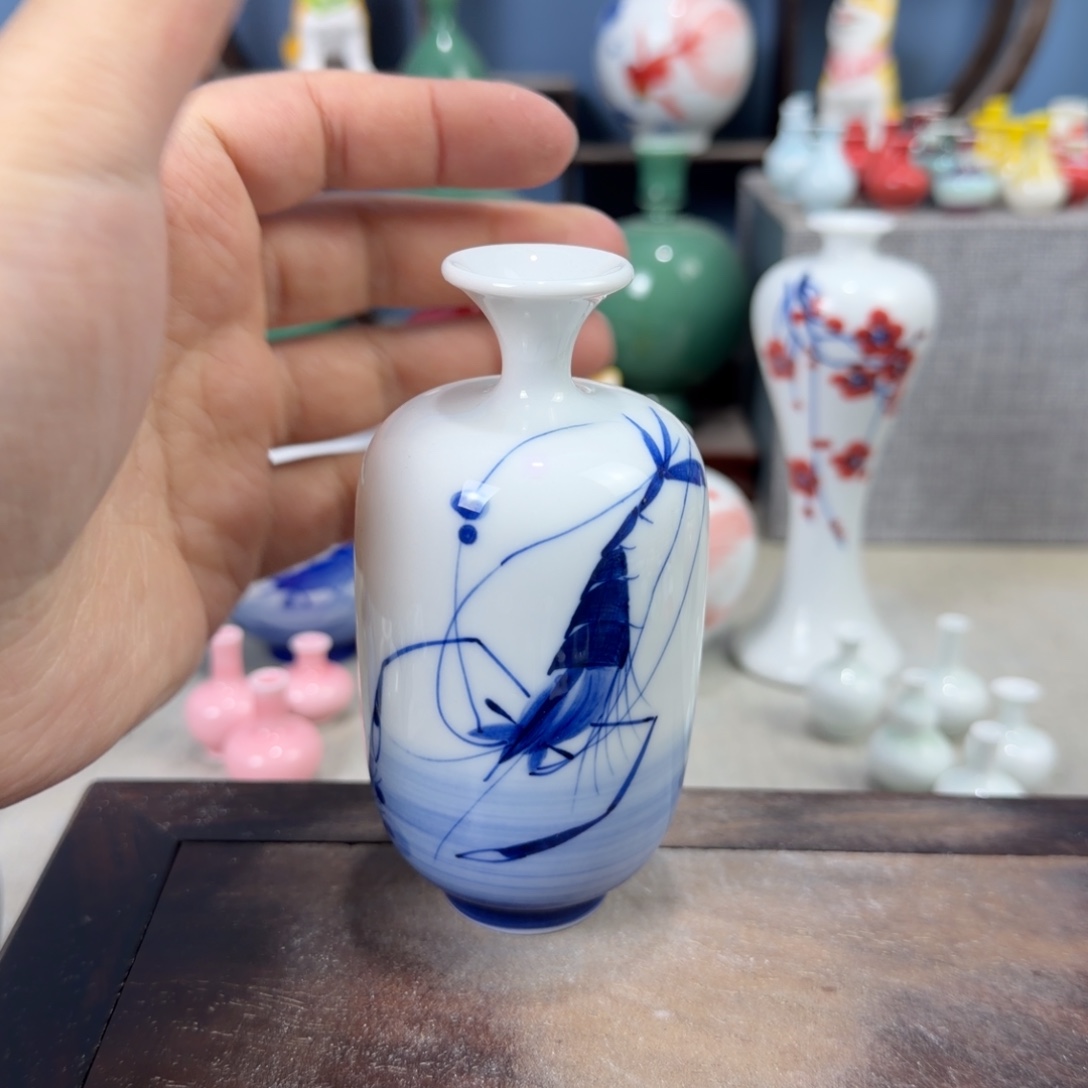 陶瓷手工小花器摆件