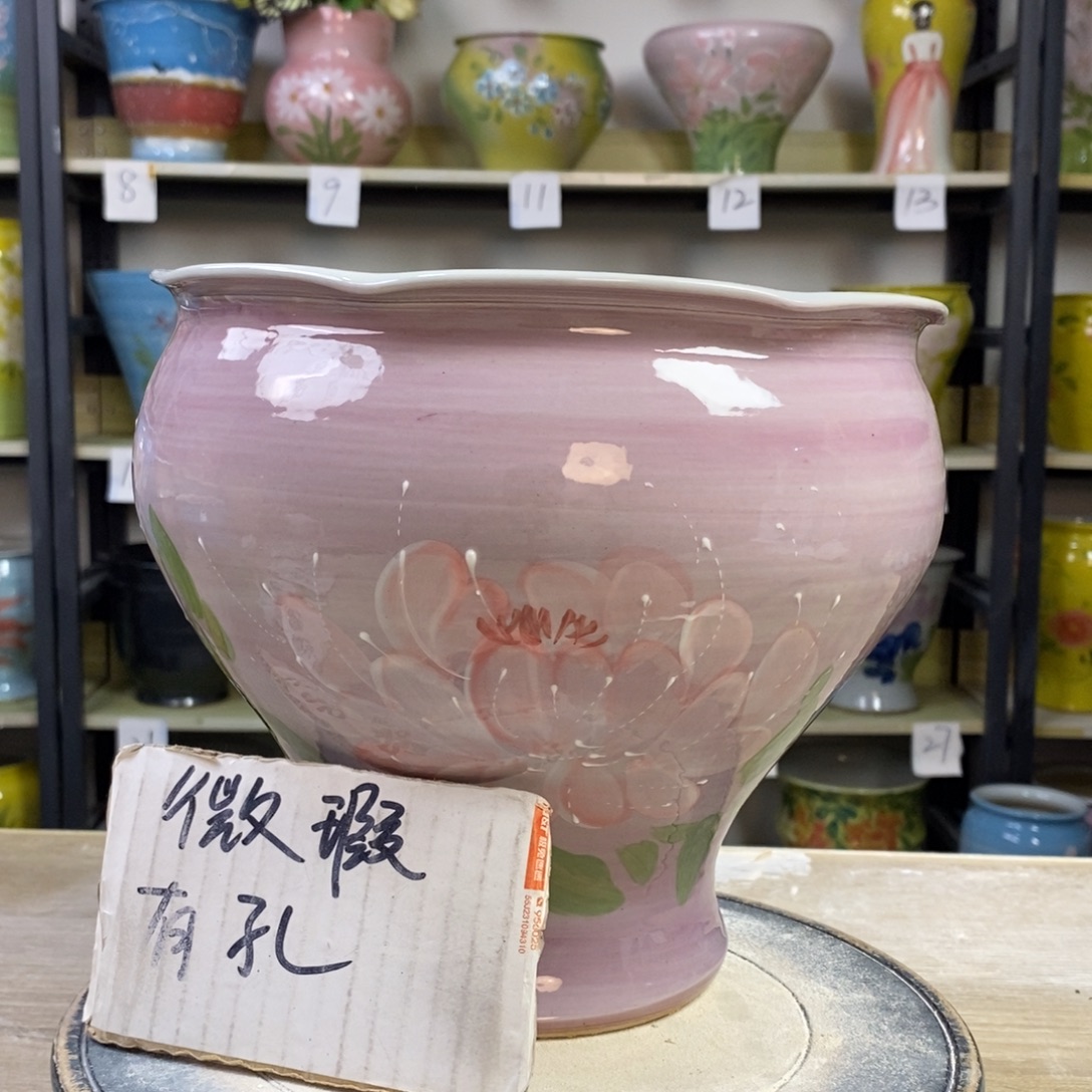 景德镇手工手绘陶瓷花盆