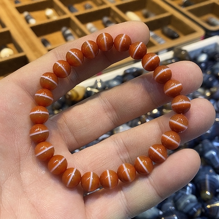 大理石磁石一线药师手串