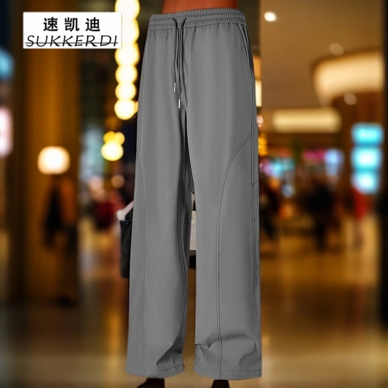 【商场发货】秋季防风防水户外机能冲锋裤简约舒服直筒男士休闲裤