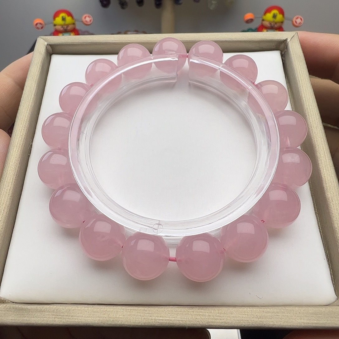 芙蓉石手串未镶嵌西柚粉