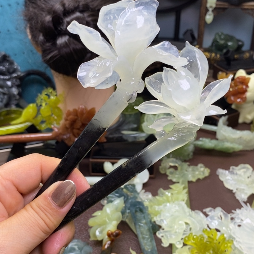 【闪购商品】岫玉发簪发簪盘发发簪未镶嵌g****s