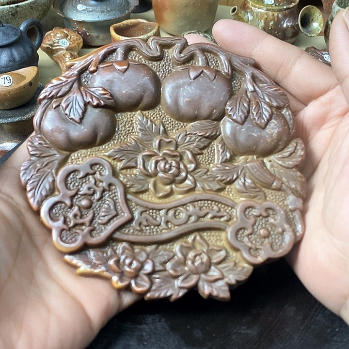 杯手工粗陶、柴烧茶器