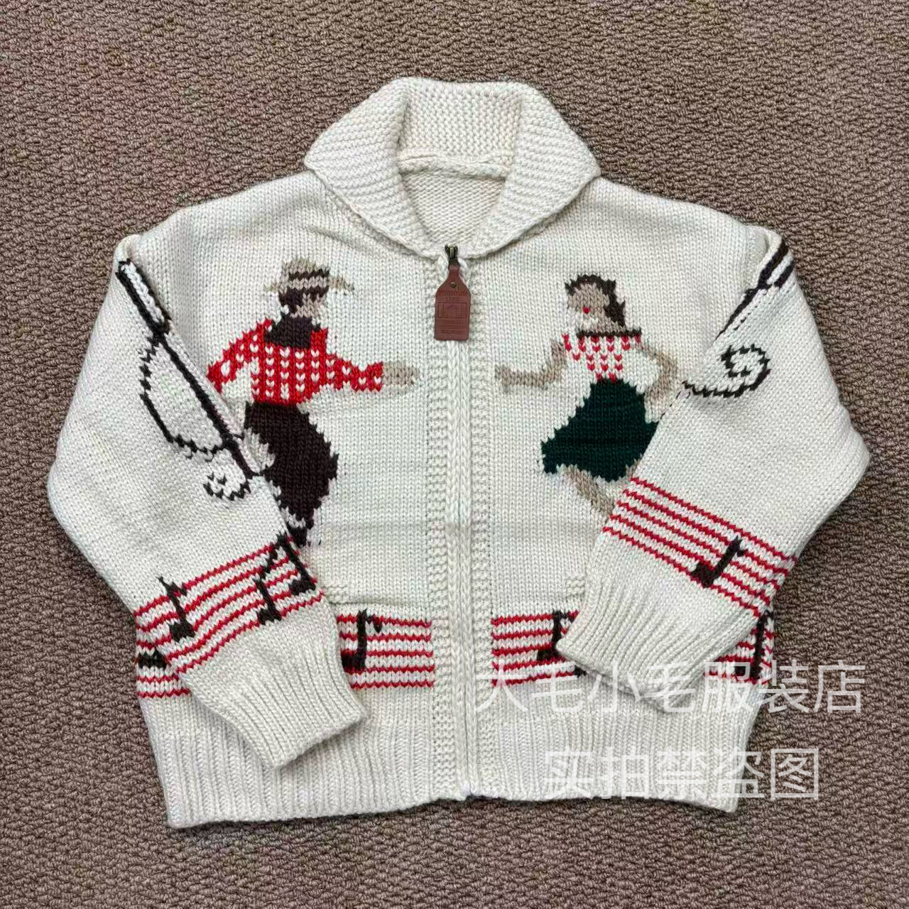 【爱乐之城】韩版urbanic*30意大利重工粗针高级毛衣外套针织衫