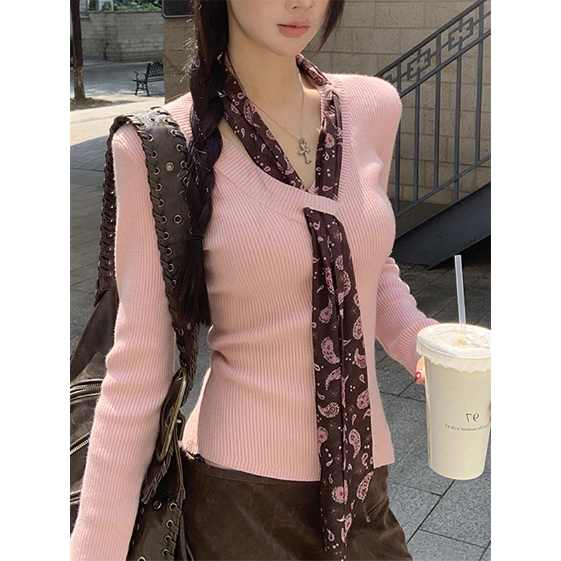  【七颗虾滑】冬季修身显瘦针织打底衫毛衣DJ25825#