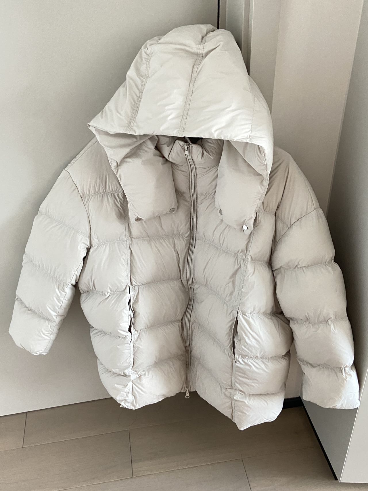 2025新款女泡芙连帽宽松常规款立领简约加厚长款时尚休闲百搭秋冬