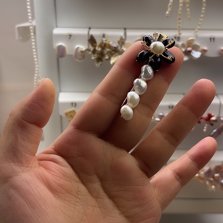 发夹未镶嵌淡水珍珠